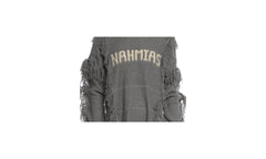 Crewneck Poncho Fringe Sweater "Grey" AW23 KW5 T16G1 020