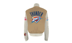 Oklahoma City Thunder Wool & Leather Varsity Jacket "Camel" NBA 004CAM OKC