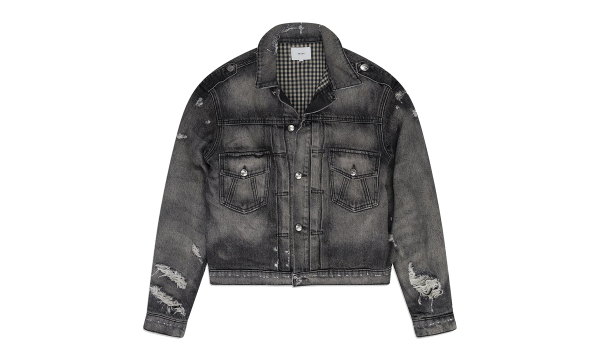Ripped Denim Jacket "Grey" RHDMOTW0066 GRY