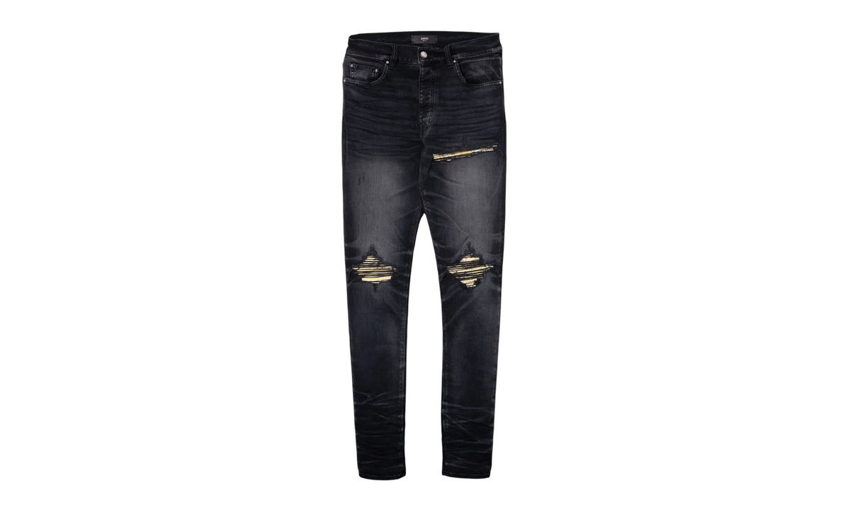 MX1 Yellow Bandana Patch Jeans "Faded Black" AMDNSY1154 051