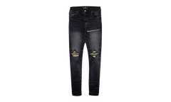 MX1 Yellow Bandana Patch Jeans "Faded Black" AMDNSY1154 051