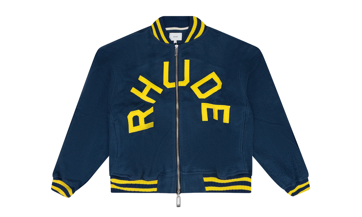 OVERSIZED LOGO TERRY VARSITY JACKET "Navy" RHD-MOTW-0005