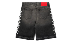 WEB STONE DENIM SHORTS "Black Wash" SP5der96