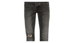 Vintage Flare Blowout Denim Jeans "Light Black" P004 VFLB324