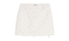 LINEN EMBROIDERED MINI SKIRT "Ecru" RW ST0203 D061 E23 02
