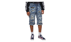 Hell Camo Denim Shorts "Blue" TC25PT2201