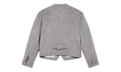 Hairy Collarless Jacket "Pale Grey" FF65VE1169PE93