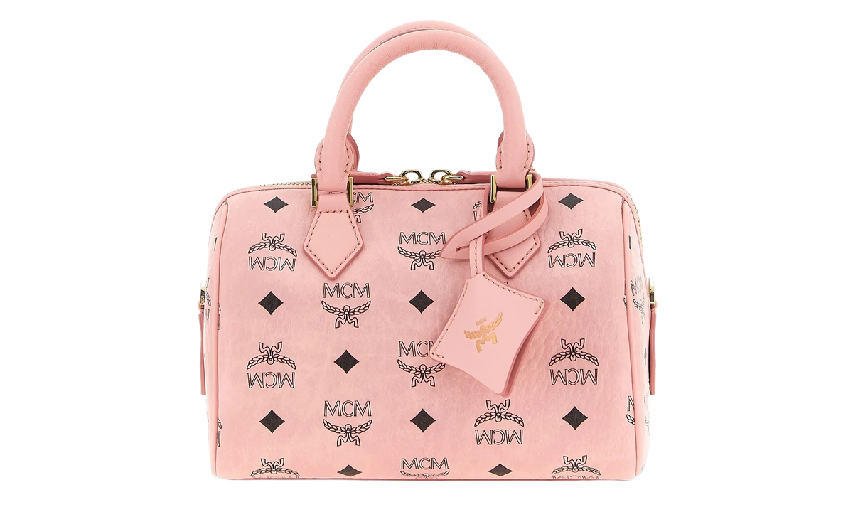Small Ella Boston Bag in Visetos "Soft Pink" MWBFAEA03PZ001
