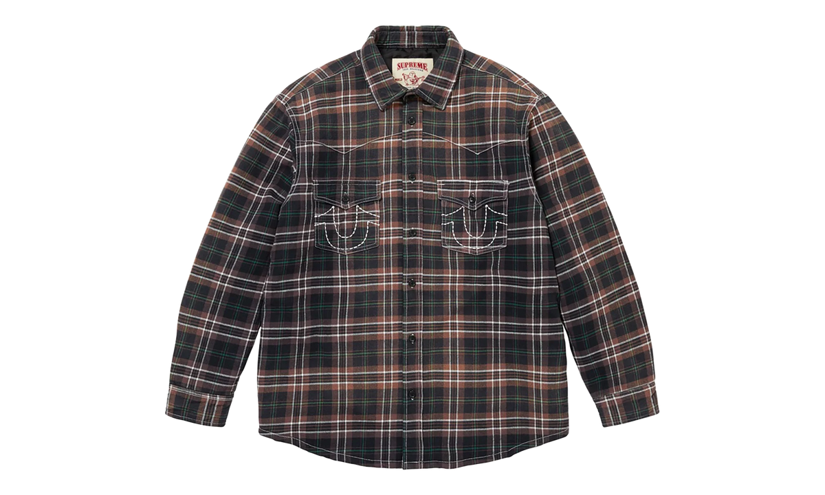 True Religion Quilted Lined Plaid Flannel "FW25 - Black" SU27089