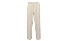 Elasticated-Waist Corduroy Trousers "White" MON05