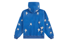 Patchwork Washed Hoodie "Blue" KS002