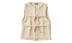 Hand Knit Vest "White" 963978