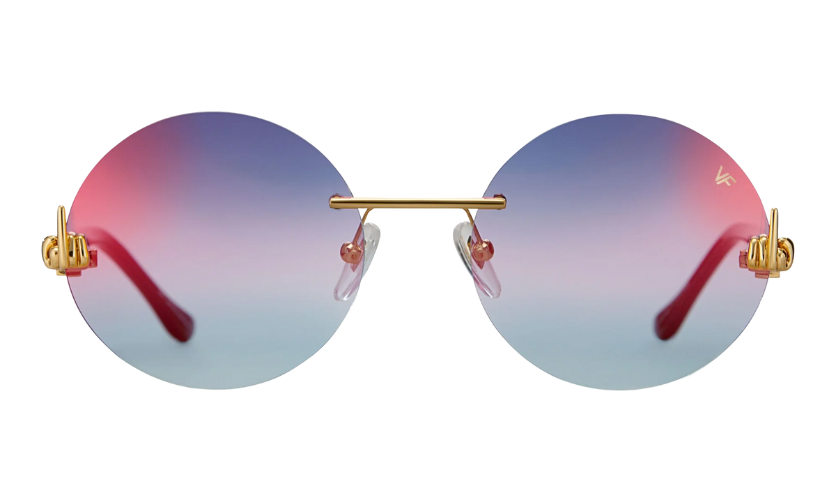 508 Rimless Drill Mount F.U. Edition 24KT "Yellow Gold / Black / Grape Pop" DMMF2 0009 16T7