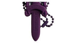 Silicone Dagger Pendant Ball Chain Necklace "Purple" CHRM0888