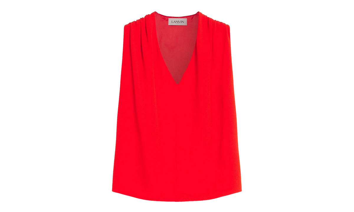 SILK SLEEVELESS BLOUSE "Red" RW TO0106 5609 P23 37