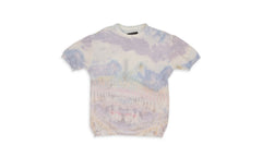 Tie Dye Knit Short Sleeve Shirt "Purple" MULTICOLOR_TIE_DYE_KNIT