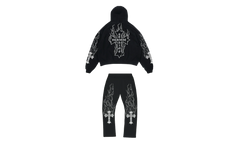 Flames Sweatsuit "Grey" BS111