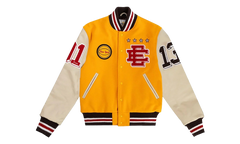 EE VARSITY LETTERMAN WOOL/LEATHER JACKET "Yellow/Red" EE829