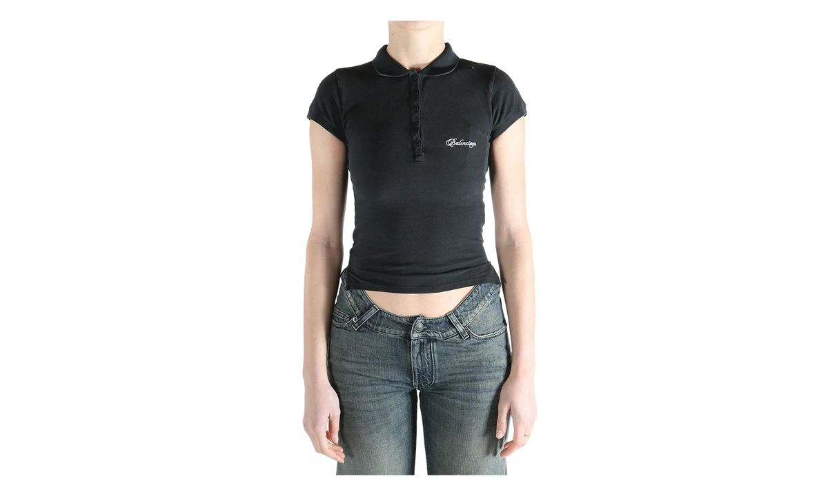 Cropped Polo T-Shirt WMNS "Washed Black" 850360 TTVM9 6552