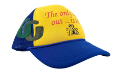 Only Way Out Trucker Hat "Blue Yellow" GD108