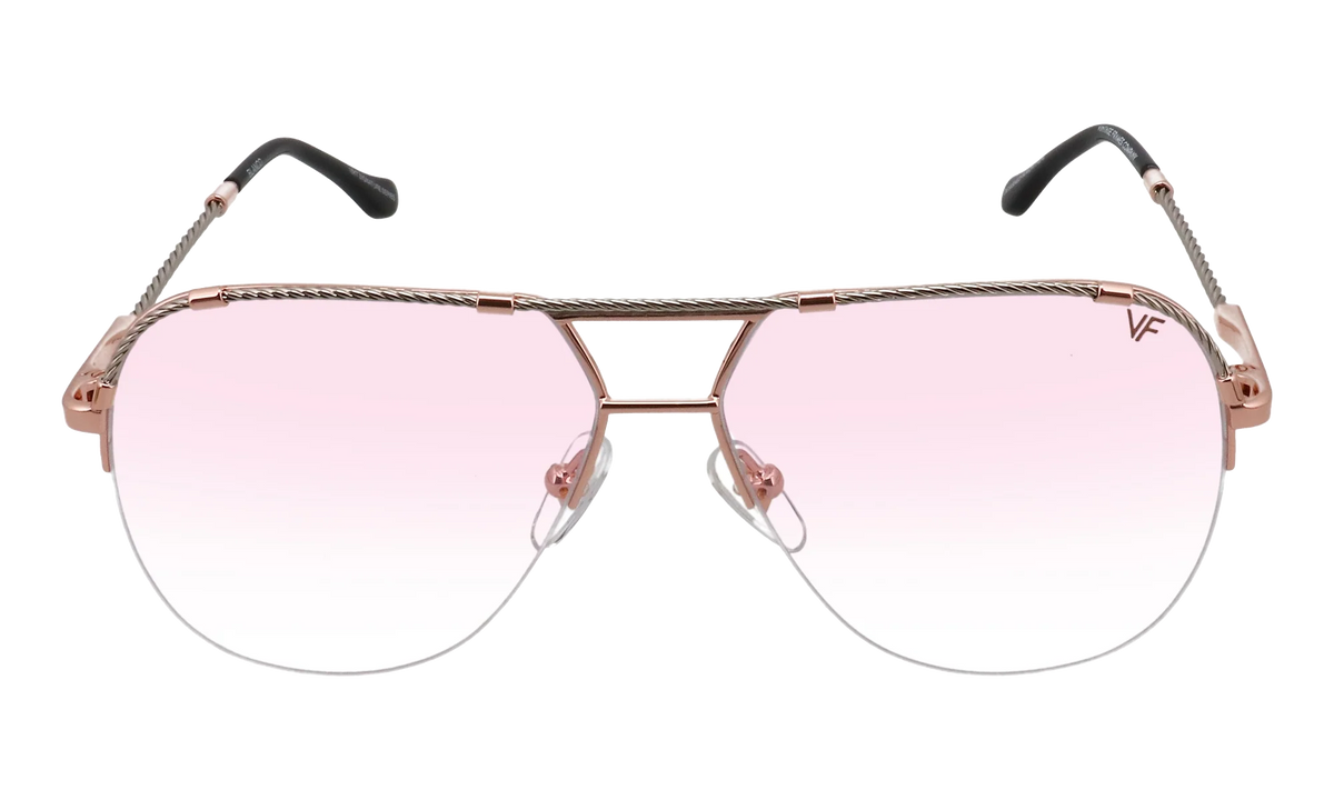 Blanco Half Rim 24KT Two-Tone "Rose / White Gold / Pink Gradient Photochromatic" HRBA2 0008 17A5