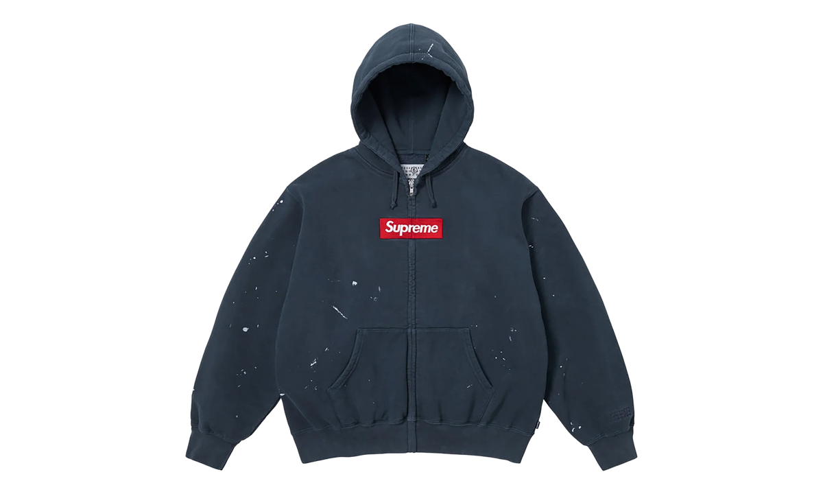 MM6 Maison Margiela Box Logo Zip Up Sweatshirt "SS26 - Navy" SU27170