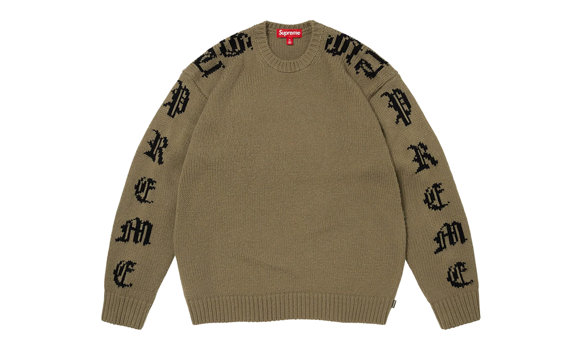Old English Sleeves Sweater "SS26 - Olive" SU27137