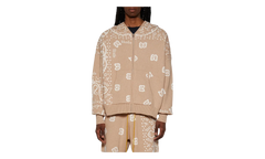 Bandana Knit Zip-Up Hoodie "Tan / Cream" RHPS24SW02973517 TCM