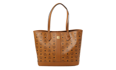 Medium Liz Shopper in Visetos "Cognac" MWPGSLR02CO001