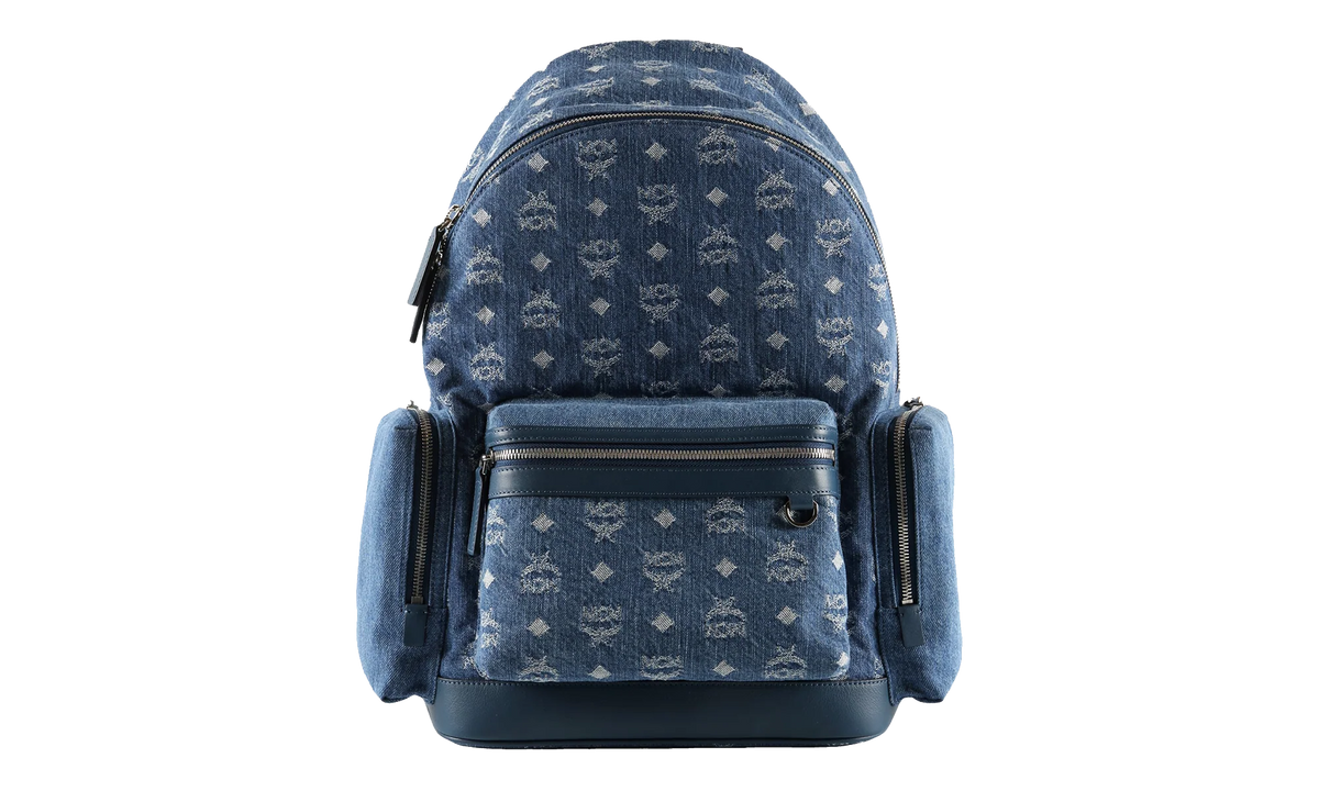 Medium Stark Backpack in Fabric "Denim Blue" MMKFAVE04HD001
