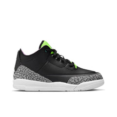 Air Jordan 3 Retro SE (PS) 'Electric Green' - Black/Violet Shock