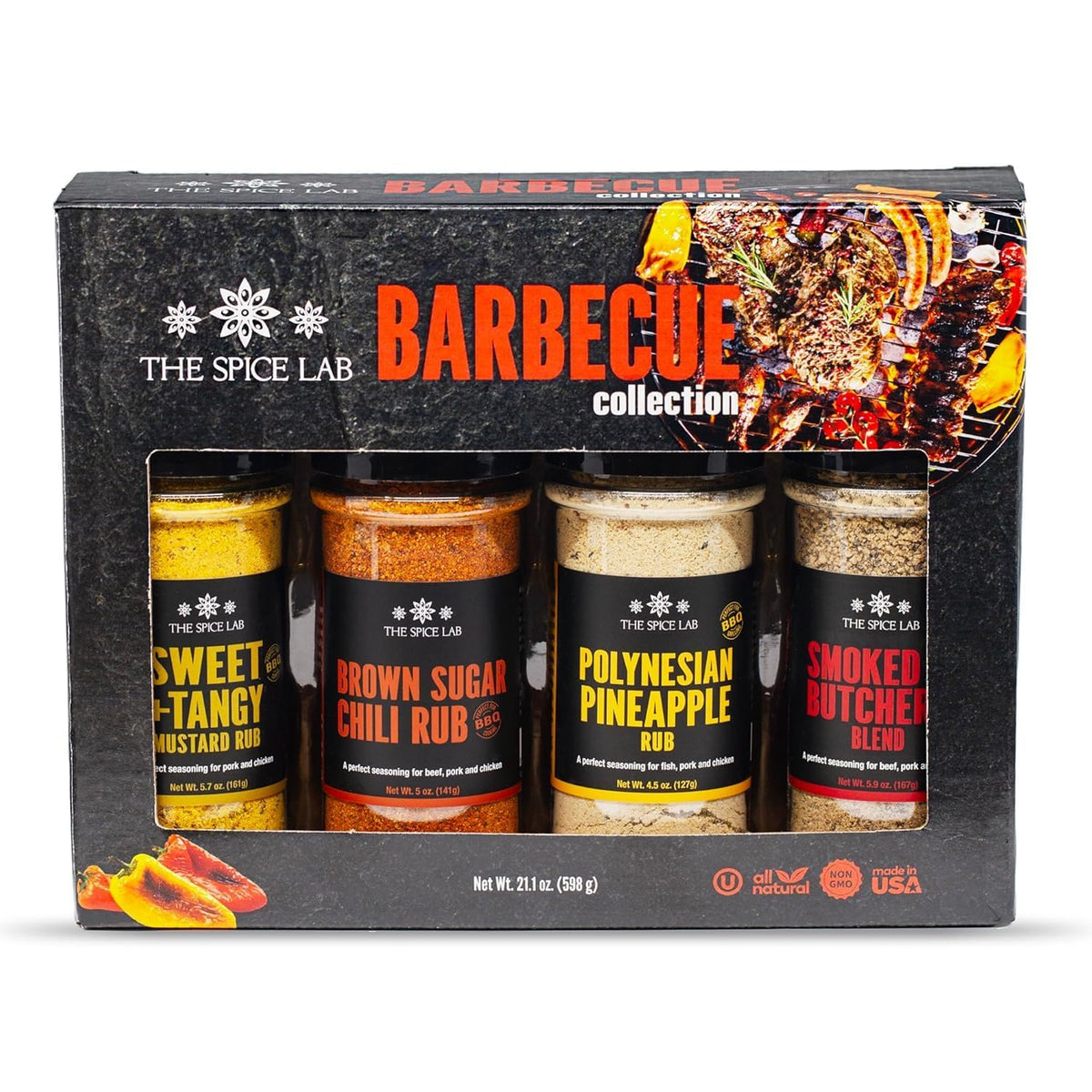 Premium BBQ Seasoning Gift Set – 4 Gourmet Grill Rubs 🌶️🔥
