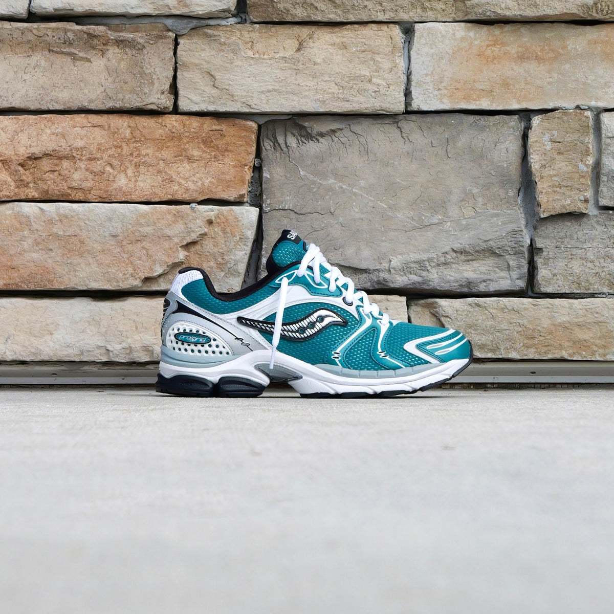 Mens Saucony ProGrid Triumph 4 (Teal/Silver)