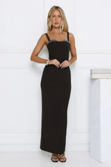 Champagne Society Maxi Dress Black