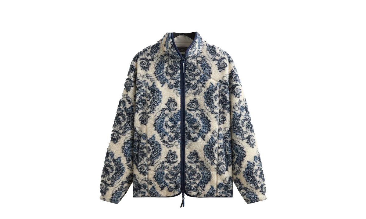 Damask Floral Sherpa Harper Jacket "Sandrift" khm010821 104