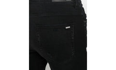 Slit Knee Cotton Denim Jeans "Antique Black" MDS003 003