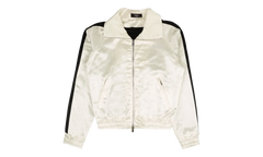 Full Zip Satin Track Jacket "White" MJT001 111 WHIT