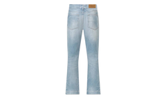 Long Straight Flare Jeans "Medium Indigo" WDR006 497 BLUE