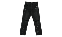 Knee Slit Paint Splatters "Black" P011 BRKS526