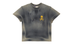 Zip Logo Short Sleeve Tee Shirt "Washed Black Yellow Red" ZPT 1000