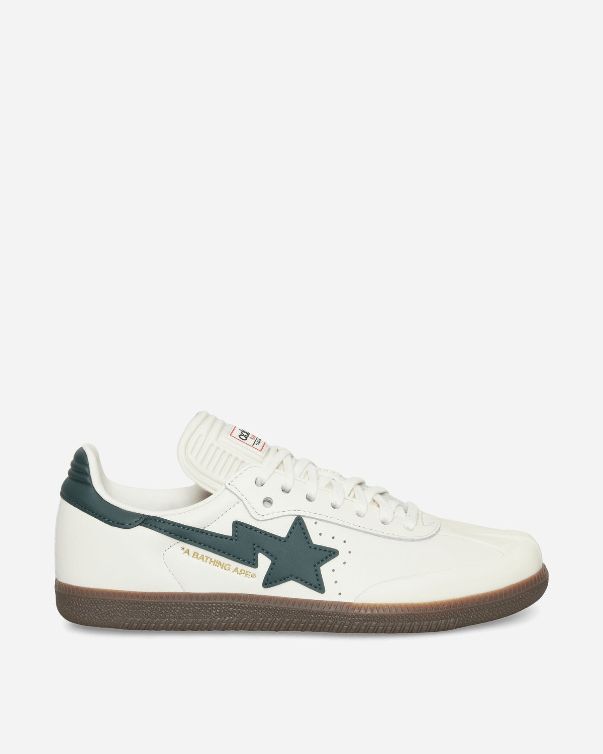 BAPE Samba Sneakers Off White / Shadow Green