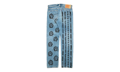 Levi's 501 Virgil Abloh Logo Jeans "Sunroof Of The Horse - Indigo / Black" DT301