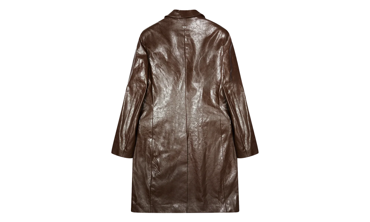 Fake Leather Coat "Brown" A210910QMBU7FG