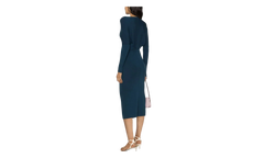 RIBBED LONG BUTTONED DRESS "SAPPHIRE" RW DR0043 K010 H23 271