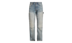 Debossed MA Quad Carpenter Jeans "Antique Indigo" AMDNGH1055 406
