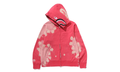 Hand Dye Shark Full Zip Hoodie "Red" 1L30 115 002 RED