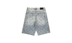 Embossed Jean Shorts "Blue" 10049734