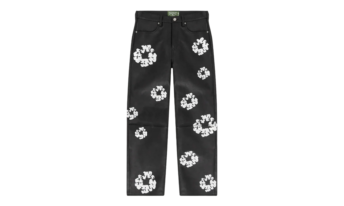 Levi's Leather Cotton Wreath Logo Pants "Black / White" DT340