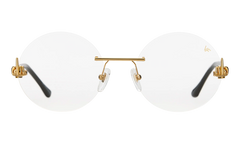 508 Rimless Drill Mount F.U. Edition 24KT "Yellow Gold / Black / Clear" DMMF2 0001 20T3
