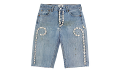 Cowrie Shell Denim Shorts "Medium Wash" BAR17